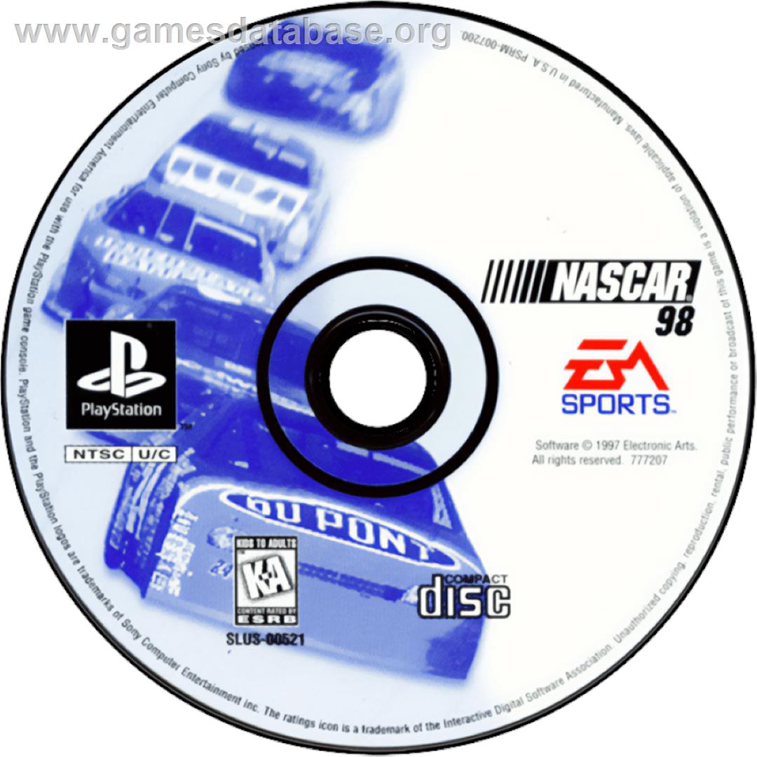 NASCAR 98 - Sony Playstation - Artwork - Cartridge