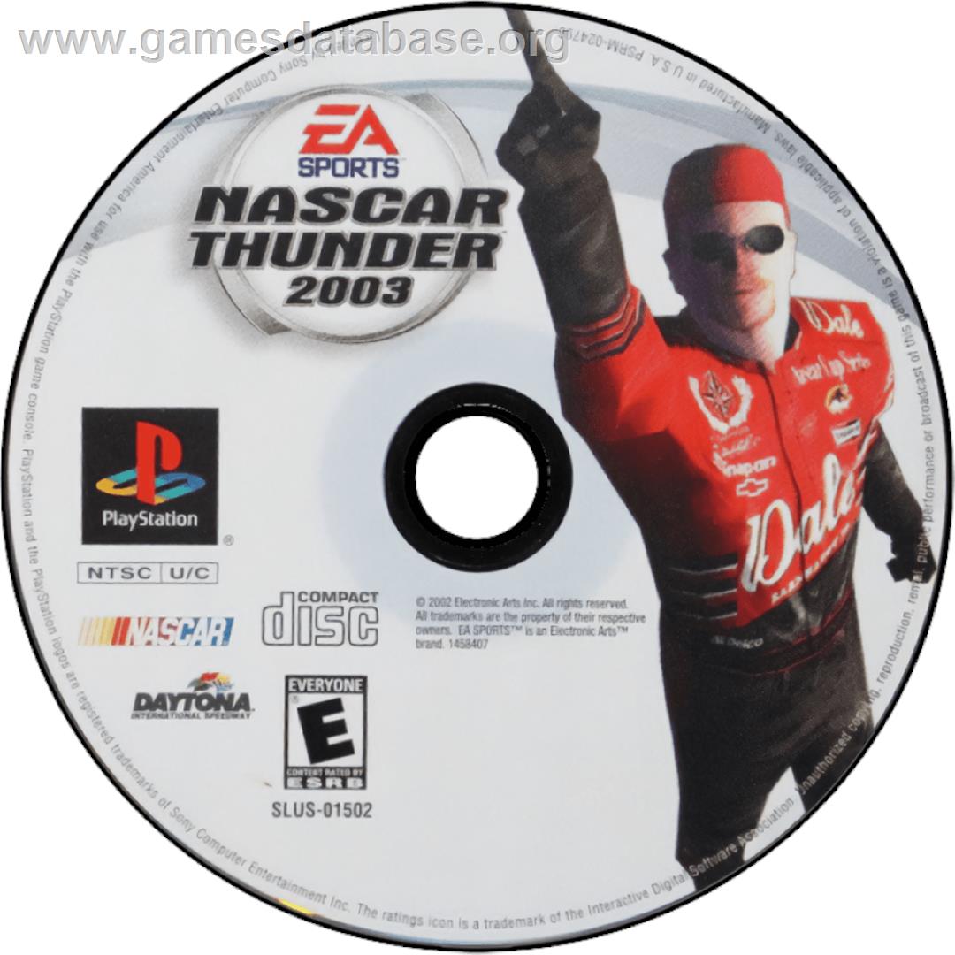 NASCAR Thunder 2003 - Sony Playstation - Artwork - Cartridge