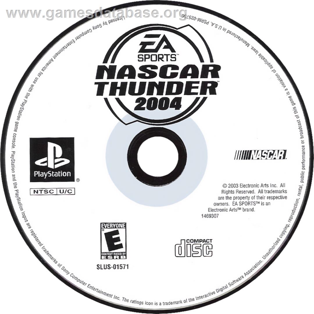 NASCAR Thunder 2004 - Sony Playstation - Artwork - Cartridge