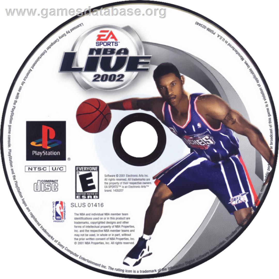 NBA Live 2002 - Sony Playstation - Artwork - Cartridge