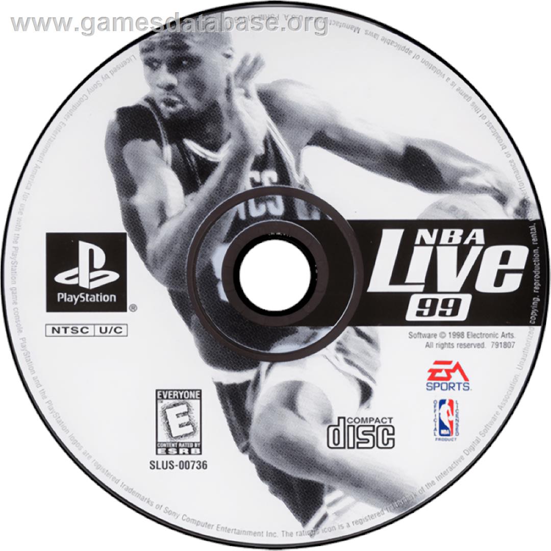 NBA Live 99 - Sony Playstation - Artwork - Cartridge