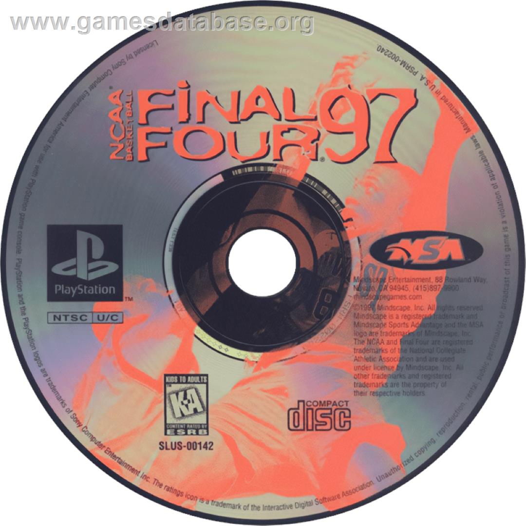 NCAA Basketball Final Four '97 - Sony Playstation - Artwork - Cartridge