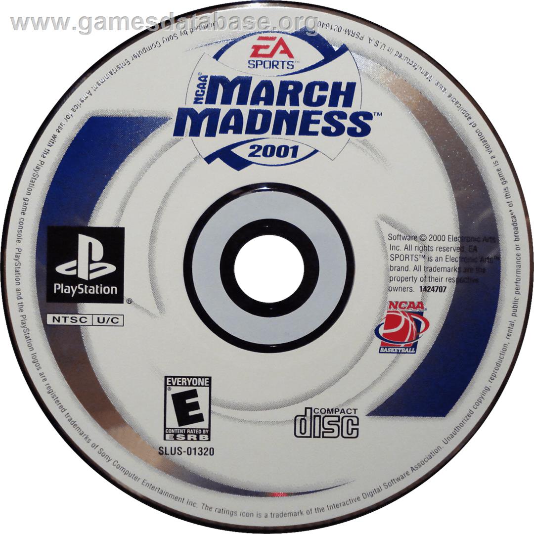 NCAA March Madness 2001 - Sony Playstation - Artwork - Cartridge