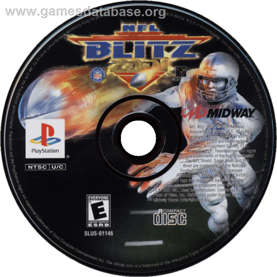 NFL Blitz 2001 - Sony Playstation - Artwork - Cartridge