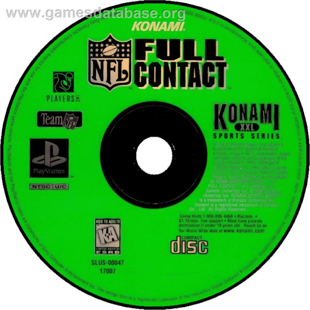 NFL Full Contact - Sony Playstation - Artwork - Cartridge