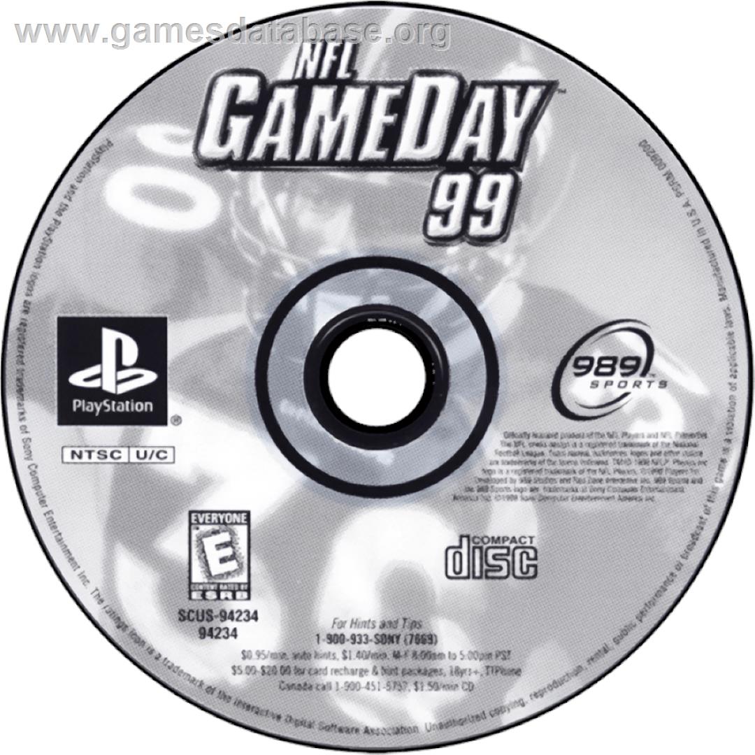 NFL GameDay '99 - Sony Playstation - Artwork - Cartridge