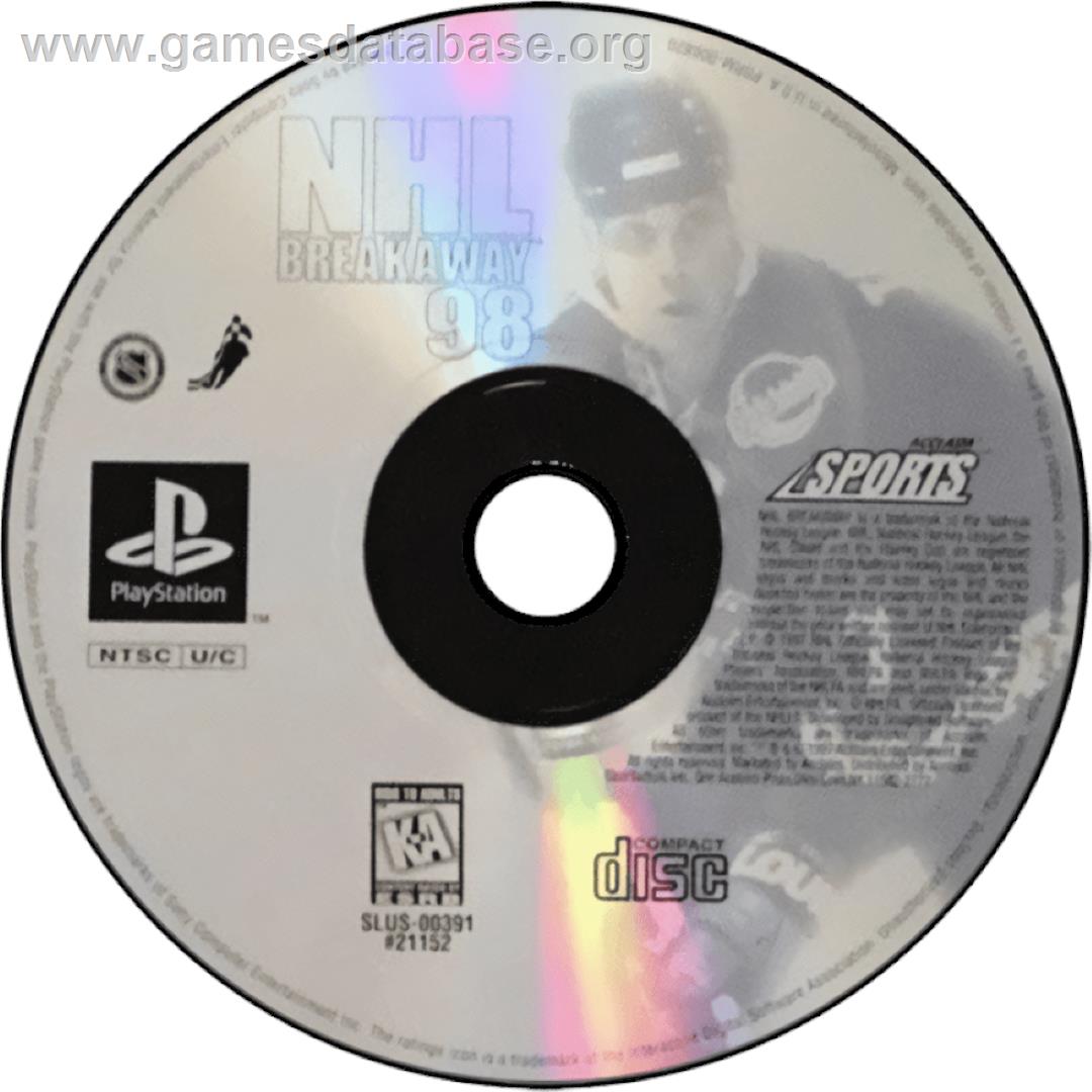 NHL Breakaway 98 - Sony Playstation - Artwork - Cartridge
