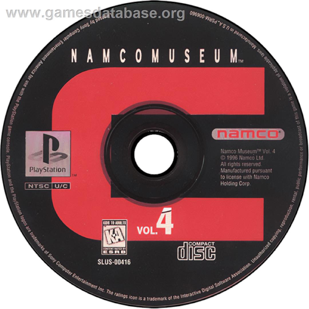 Namco Museum Vol. 4 - Sony Playstation - Artwork - Cartridge