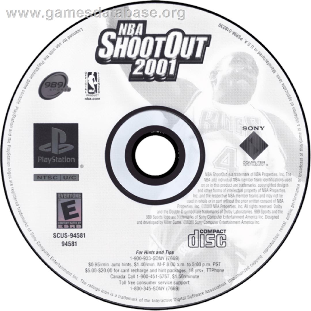 Nba Shoot Out 2001 - Sony Playstation - Artwork - Cartridge