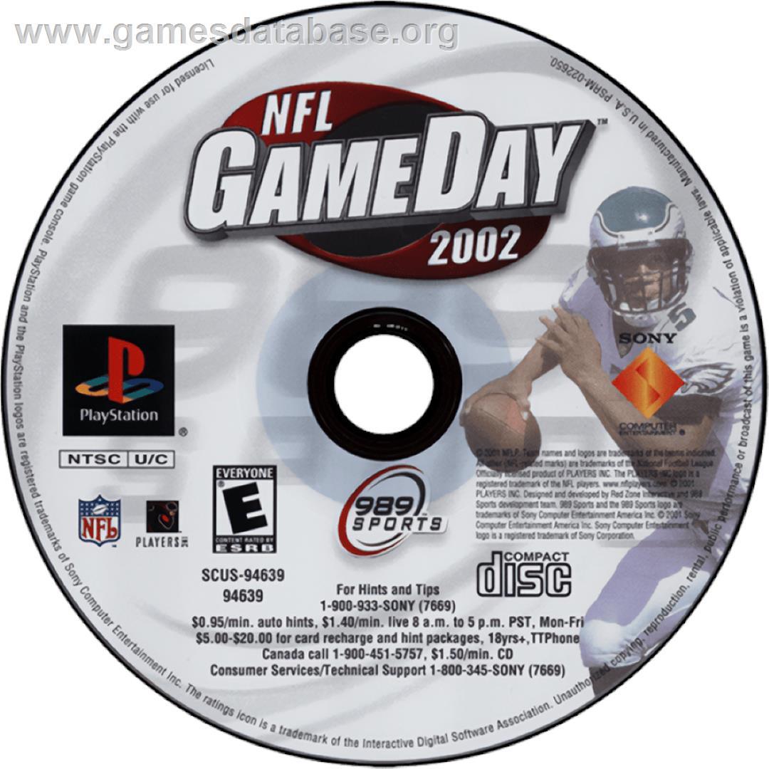Nfl Gameday 2002 - Sony Playstation - Artwork - Cartridge
