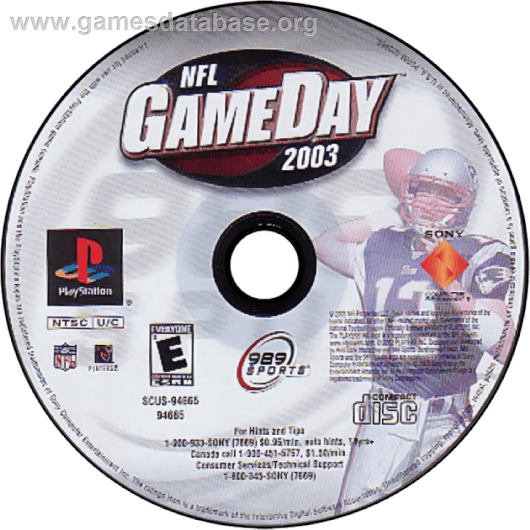 Nfl Gameday 2003 - Sony Playstation - Artwork - Cartridge