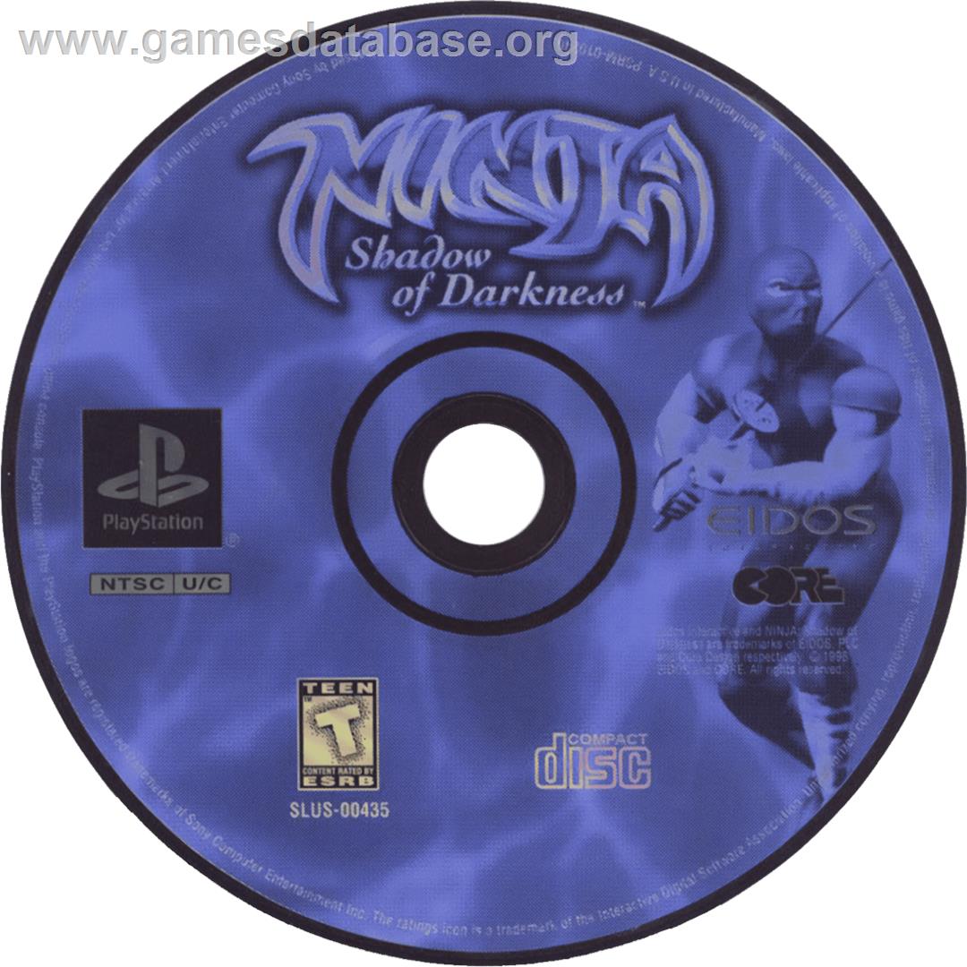 Ninja Shadow Of Darkness - Sony Playstation - Artwork - Cartridge