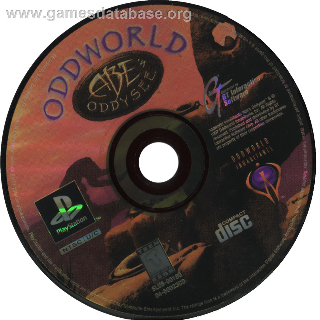 Oddworld: Abe's Oddysee - Sony Playstation - Artwork - Cartridge