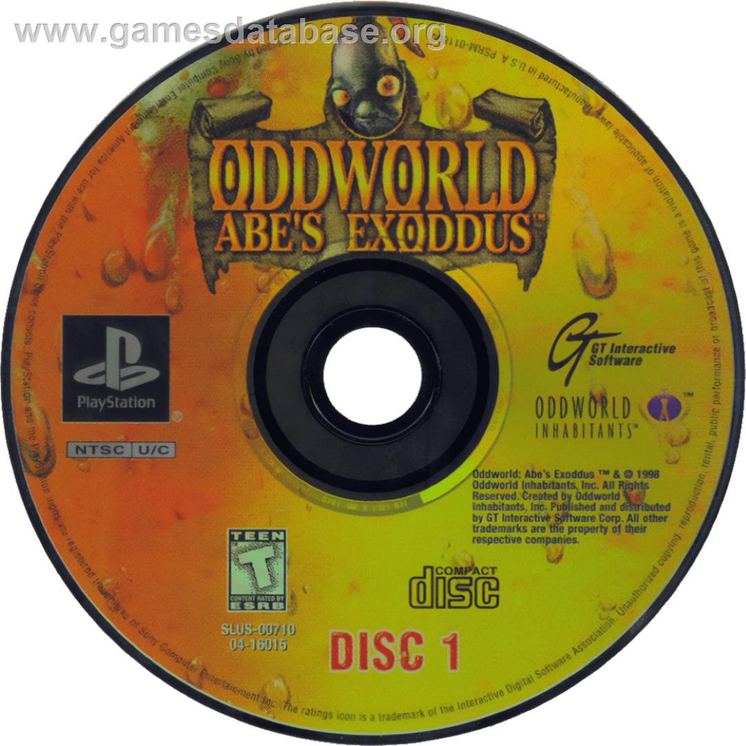 Oddworld - Abe's Exoddus - Sony Playstation - Artwork - Cartridge
