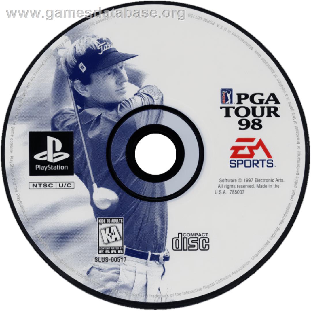 PGA Tour 98 - Sony Playstation - Artwork - Cartridge