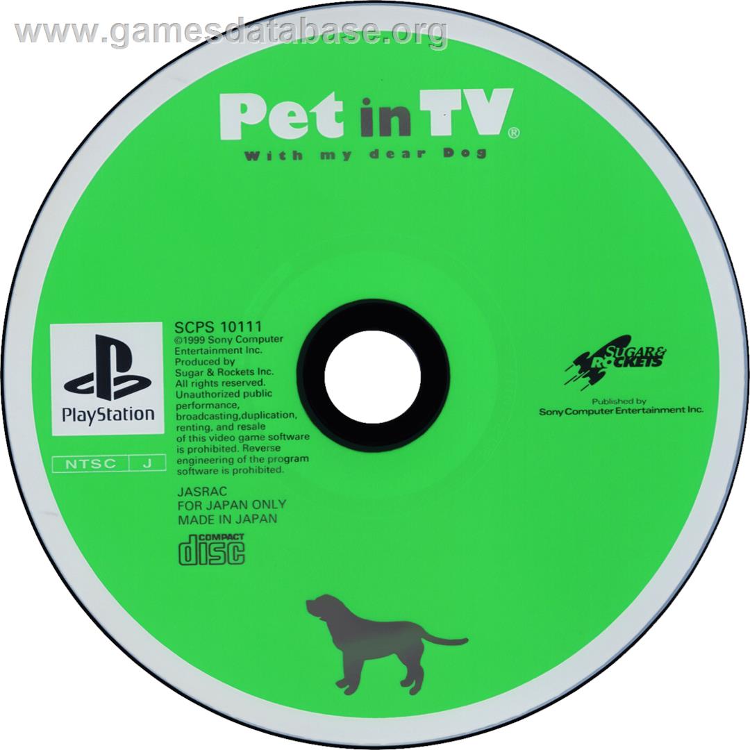 Pet In Tv - With My Dear Dog - Sony Playstation - Artwork - Cartridge