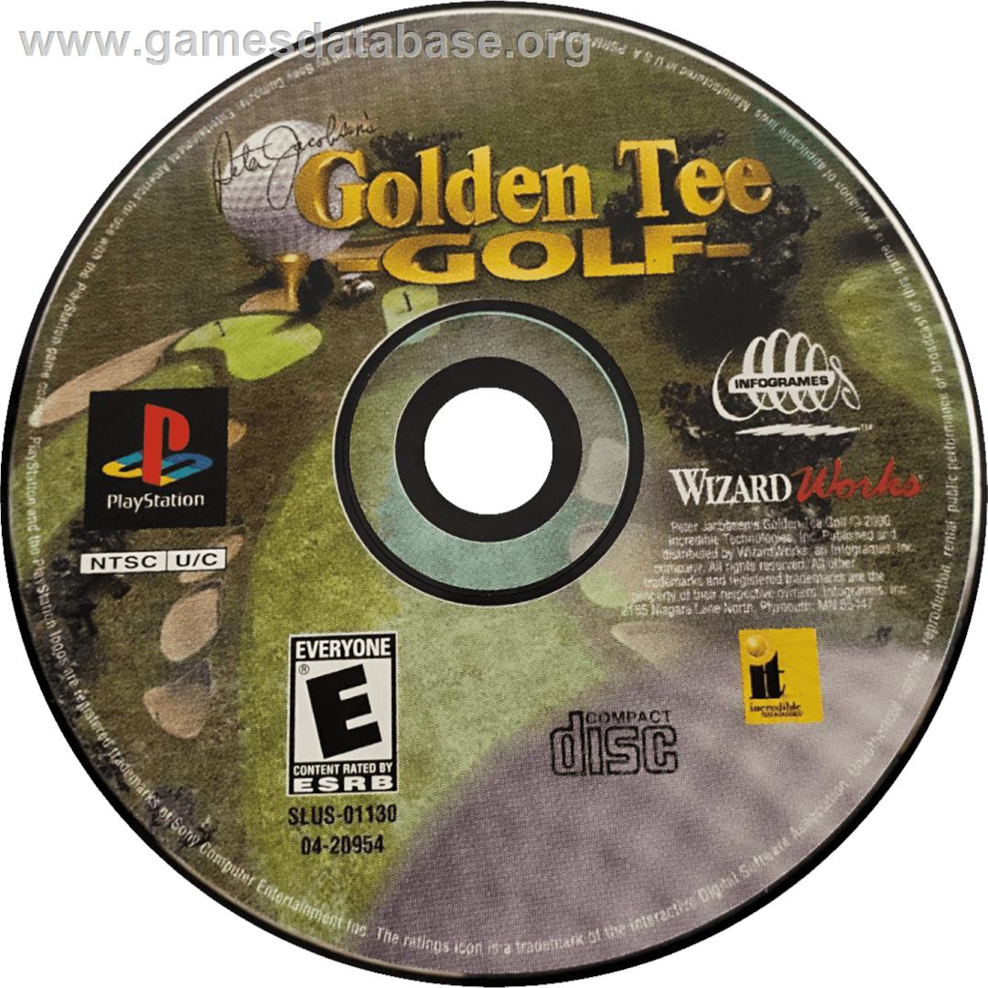 Peter Jacobsen's Golden Tee Golf - Sony Playstation - Artwork - Cartridge