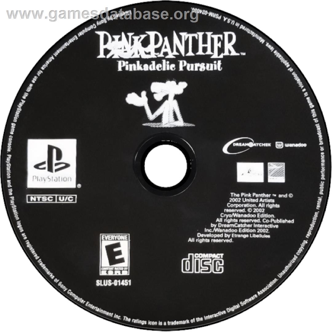 Pink Panther - Pinkadelic Pursuit - Sony Playstation - Artwork - Cartridge