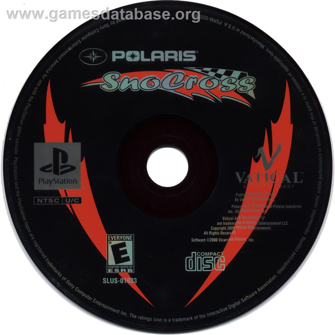 Polaris Snocross - Sony Playstation - Artwork - Cartridge