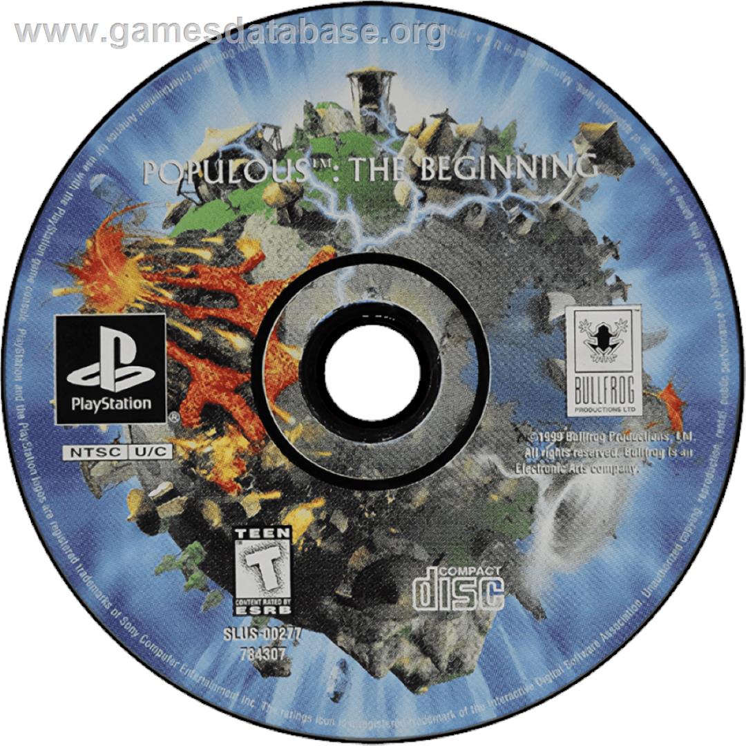 Populous: The Beginning - Sony Playstation - Artwork - Cartridge
