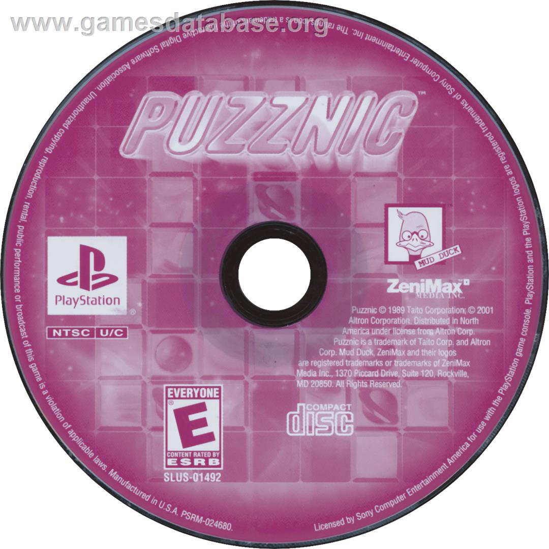 Puzznic - Sony Playstation - Artwork - Cartridge