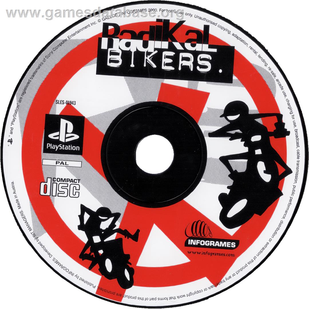 Radikal Bikers - Sony Playstation - Artwork - Cartridge