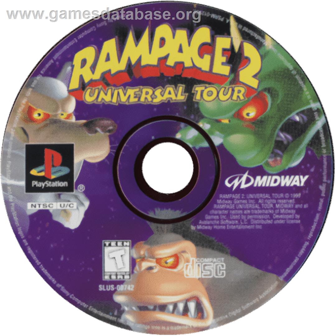 Rampage 2 - Universal Tour - Sony Playstation - Artwork - Cartridge