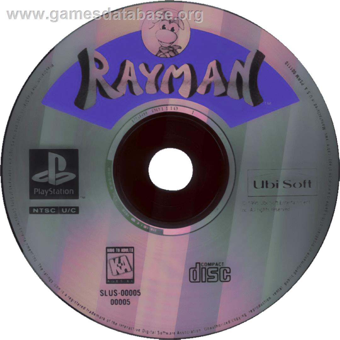 Rayman / Rayman 2: The Great Escape - Sony Playstation - Artwork - Cartridge