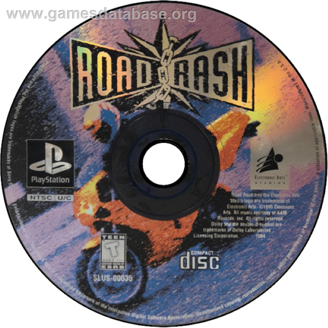 Road Rash - Sony Playstation - Artwork - Cartridge