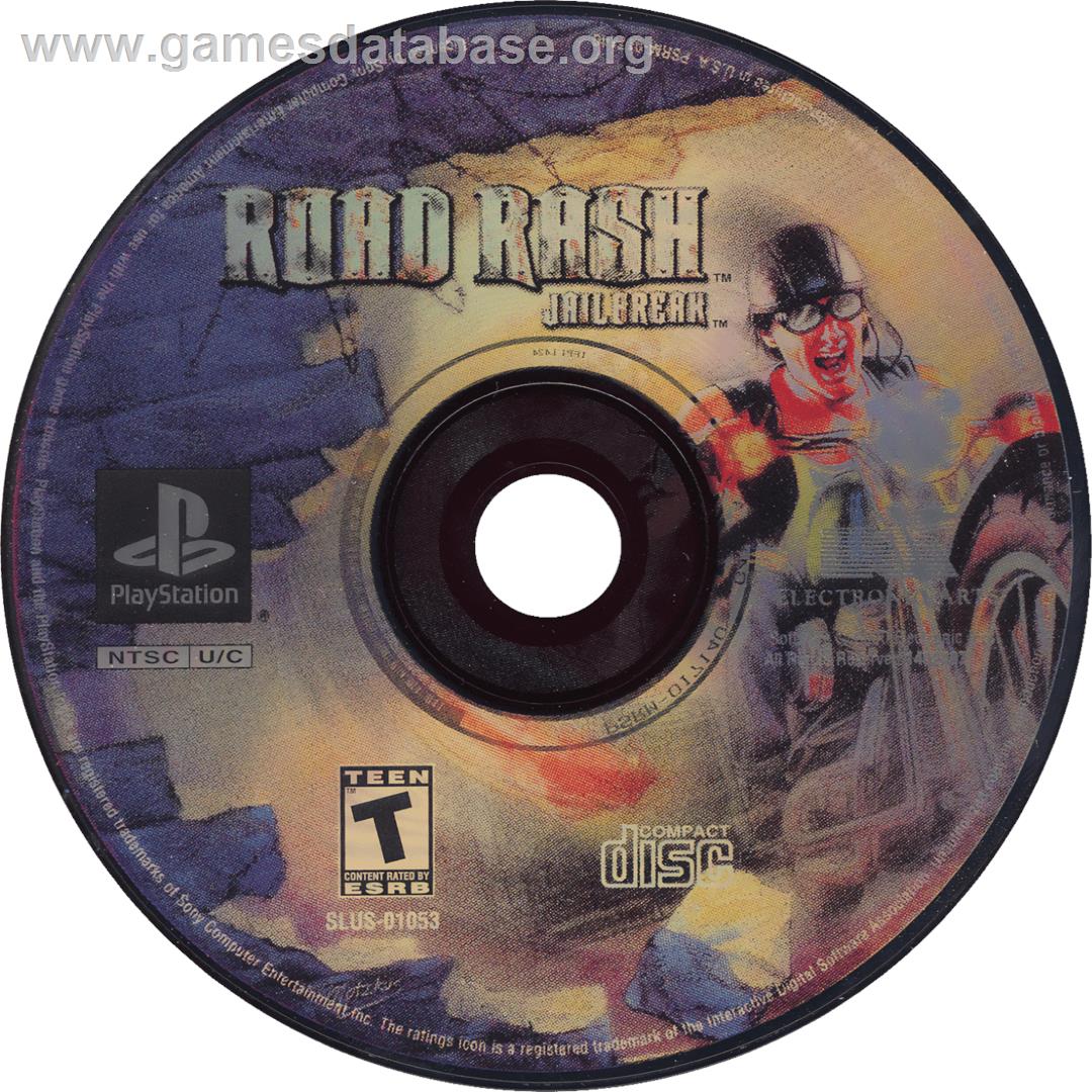 Road Rash - Jailbreak - Sony Playstation - Artwork - Cartridge