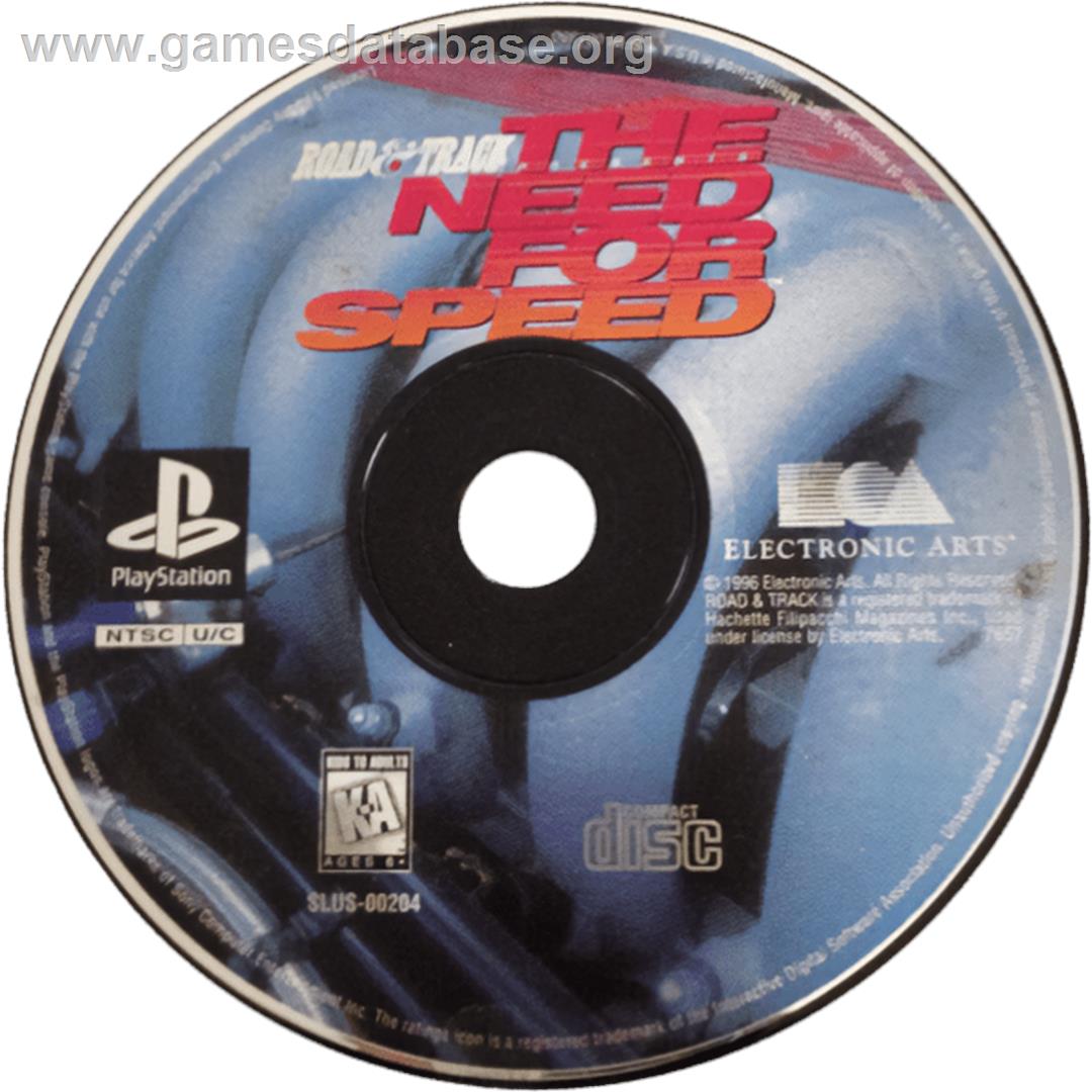 Road and Track Presents - The Need for Speed - Sony Playstation - Artwork - Cartridge