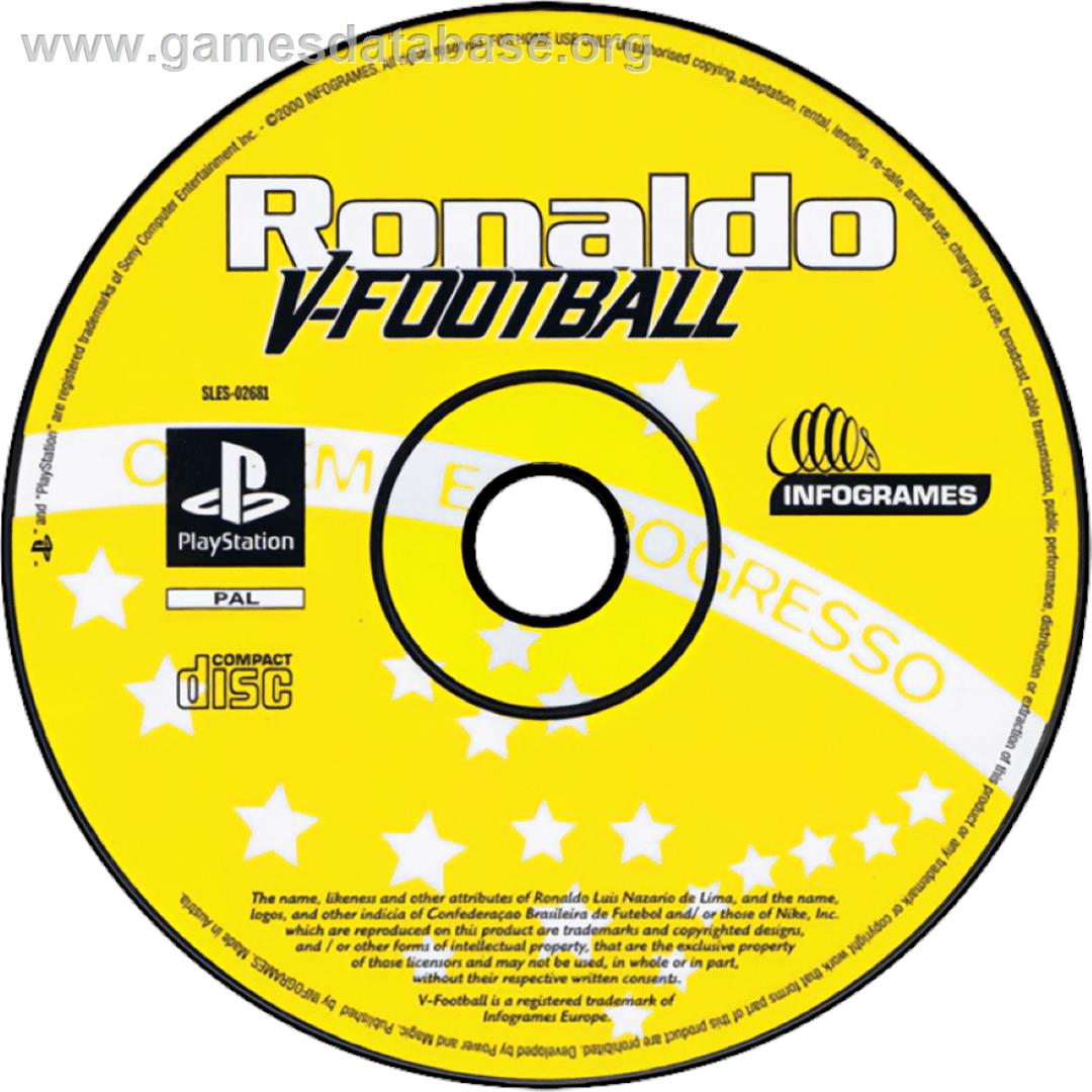 Ronaldo V-Football - Sony Playstation - Artwork - Cartridge