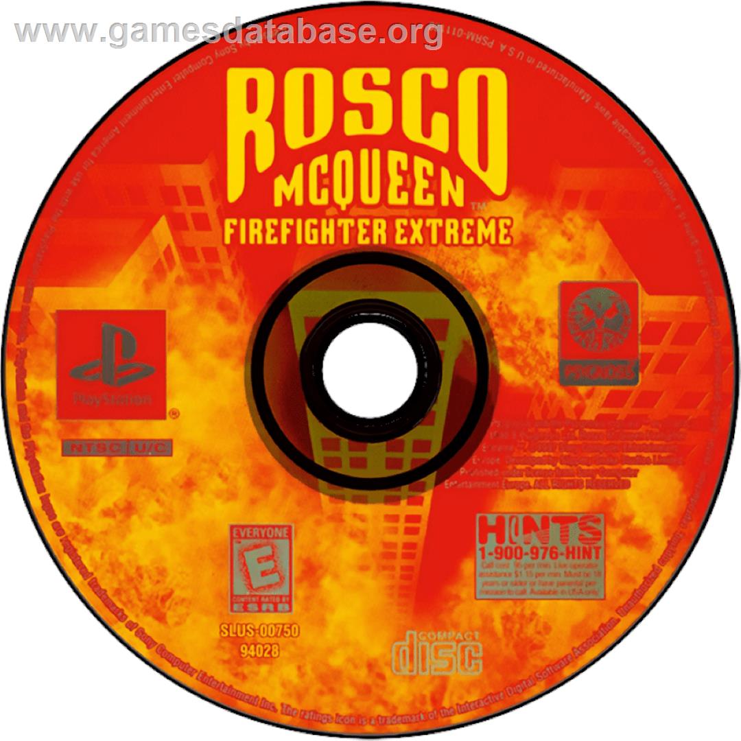 Rosco McQueen Firefighter Extreme - Sony Playstation - Artwork - Cartridge