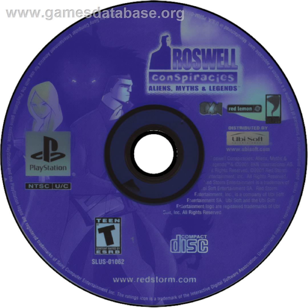 Roswell Conspiracies - Aliens, Myths And Legends - Sony Playstation - Artwork - Cartridge