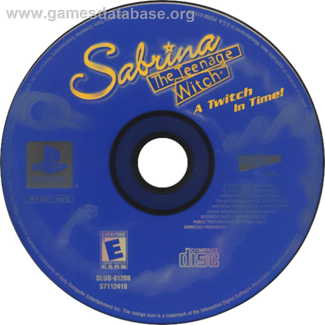 Sabrina The Teenage Witch - A Twitch In Time! - Sony Playstation - Artwork - Cartridge