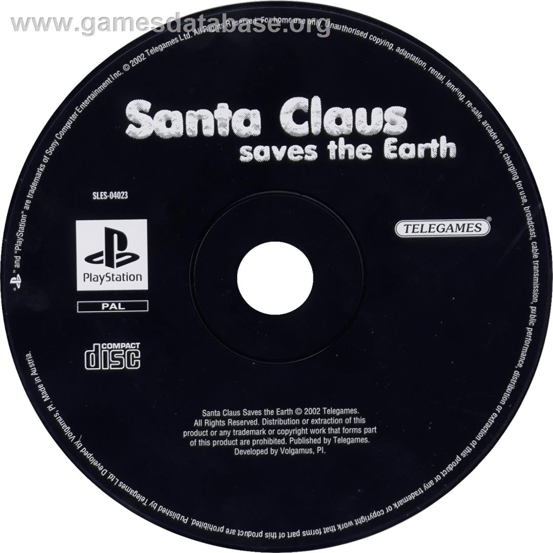 Santa Claus Saves The Earth - Sony Playstation - Artwork - Cartridge