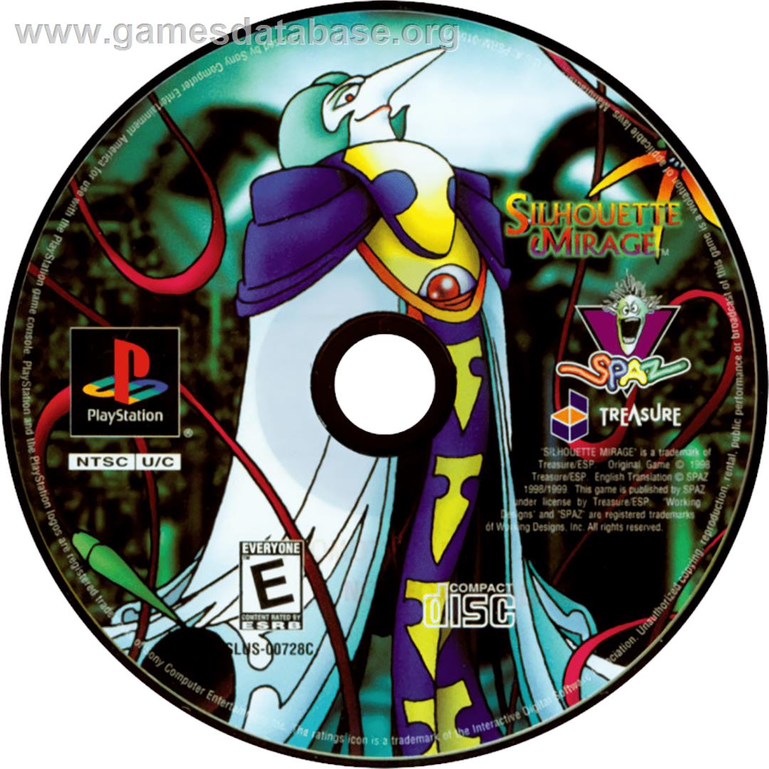Silhouette Mirage - Sony Playstation - Artwork - Cartridge