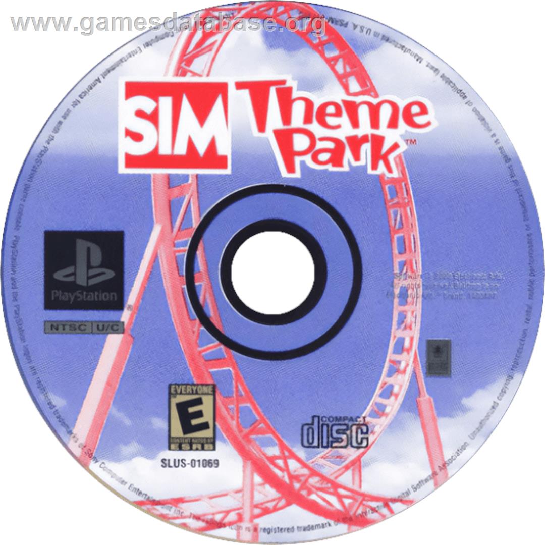 Sim Theme Park - Sony Playstation - Artwork - Cartridge