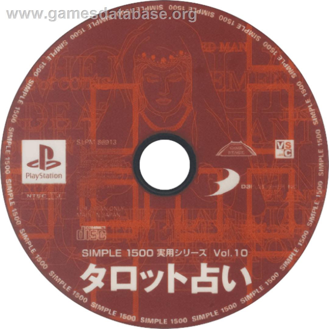 Simple 1500 Jitsuyou Series Vol. 10 - Tarot Uranai - Sony Playstation - Artwork - Cartridge