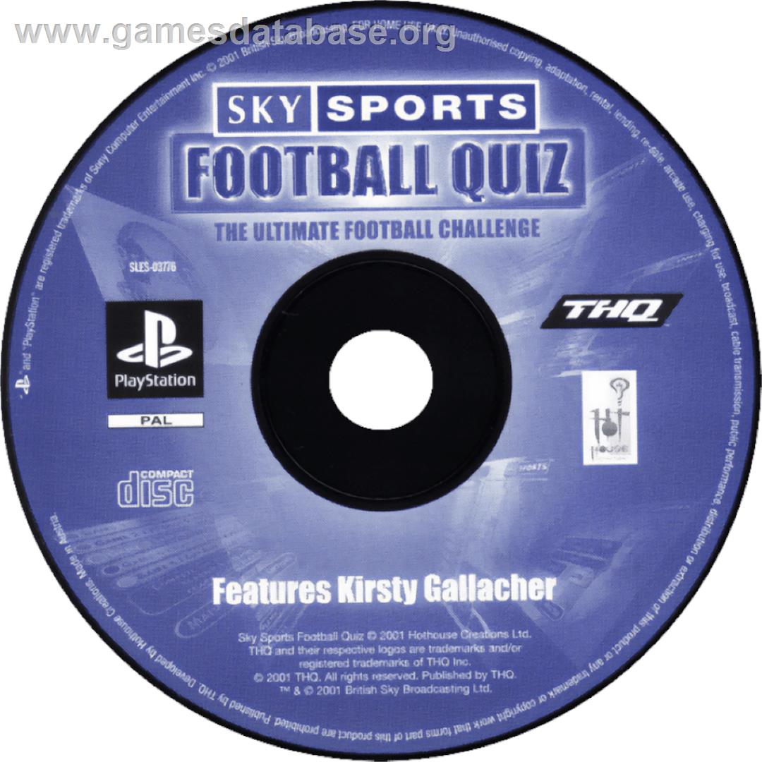 Sky Sports Football Quiz - Sony Playstation - Artwork - Cartridge