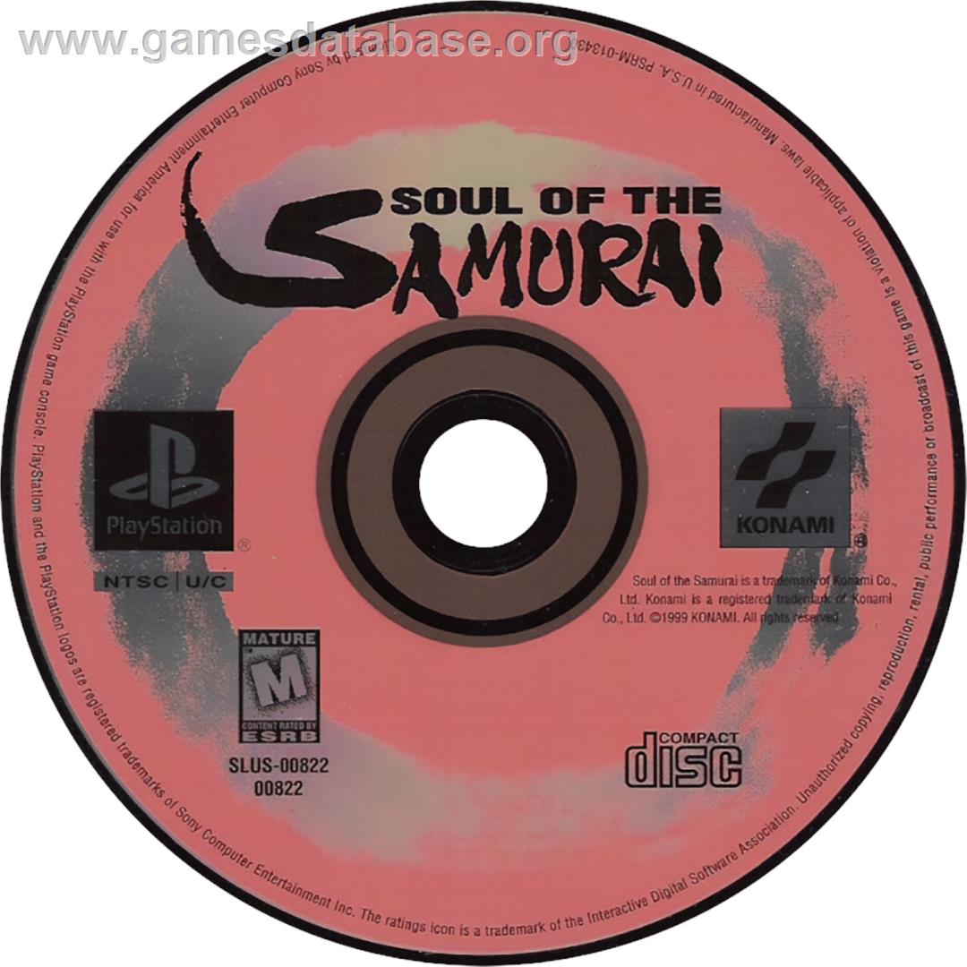 Soul of the Samurai - Sony Playstation - Artwork - Cartridge