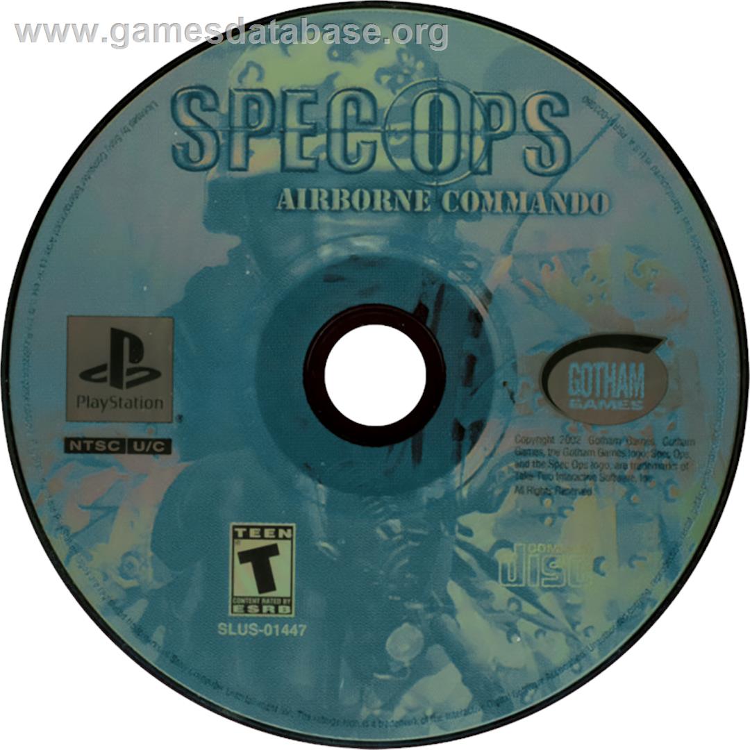 Spec Ops - Airborne Commando - Sony Playstation - Artwork - Cartridge
