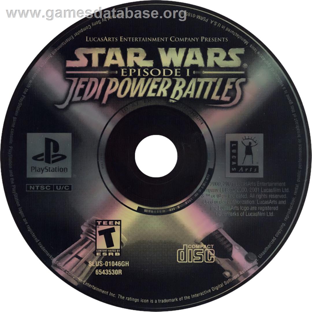Star Wars: Episode I - Jedi Power Battles - Sony Playstation - Artwork - Cartridge