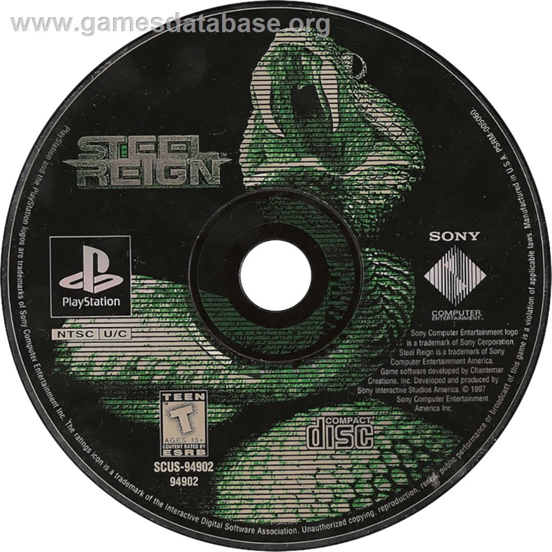 Steel Reign - Sony Playstation - Artwork - Cartridge
