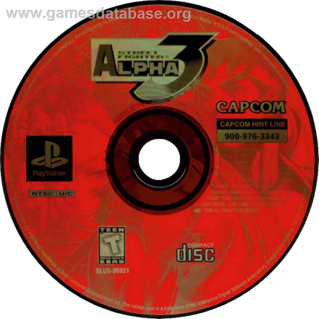 Street Fighter Alpha 3 - Sony Playstation - Artwork - Cartridge