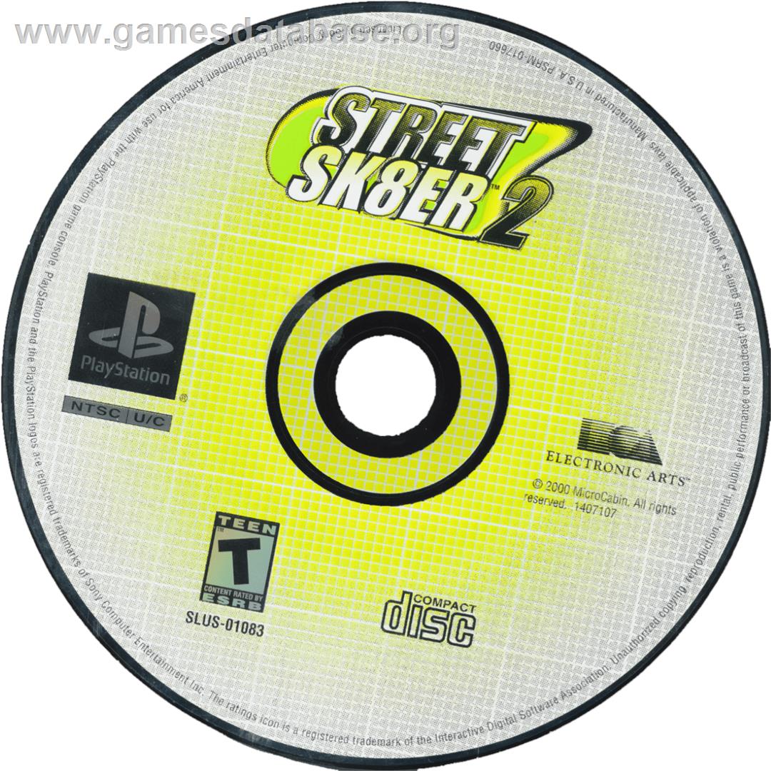 Street Sk8er 2 - Sony Playstation - Artwork - Cartridge