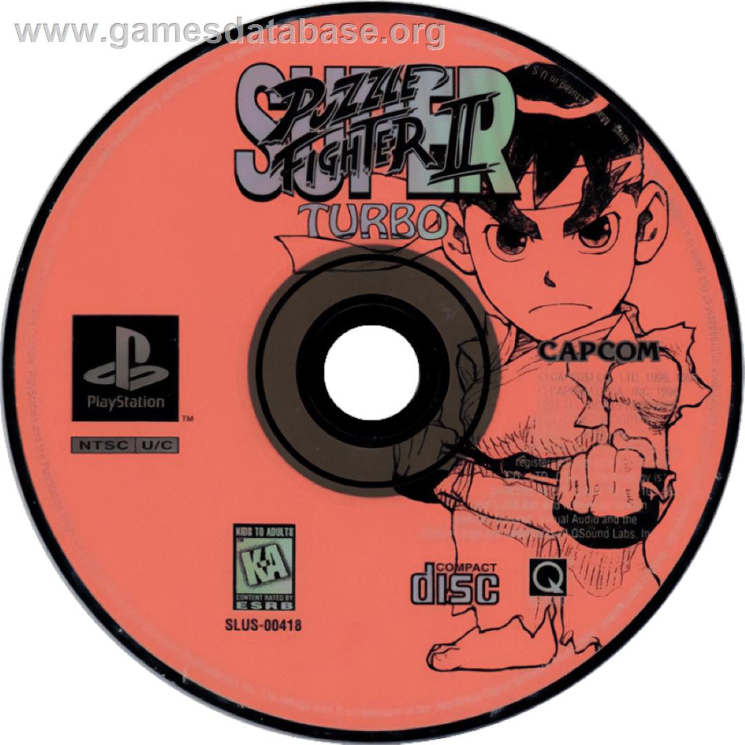 Super Puzzle Fighter II Turbo - Sony Playstation - Artwork - Cartridge