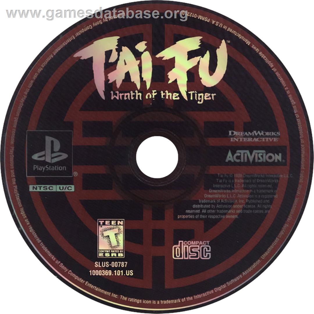 T'ai Fu - Wrath Of The Tiger - Sony Playstation - Artwork - Cartridge