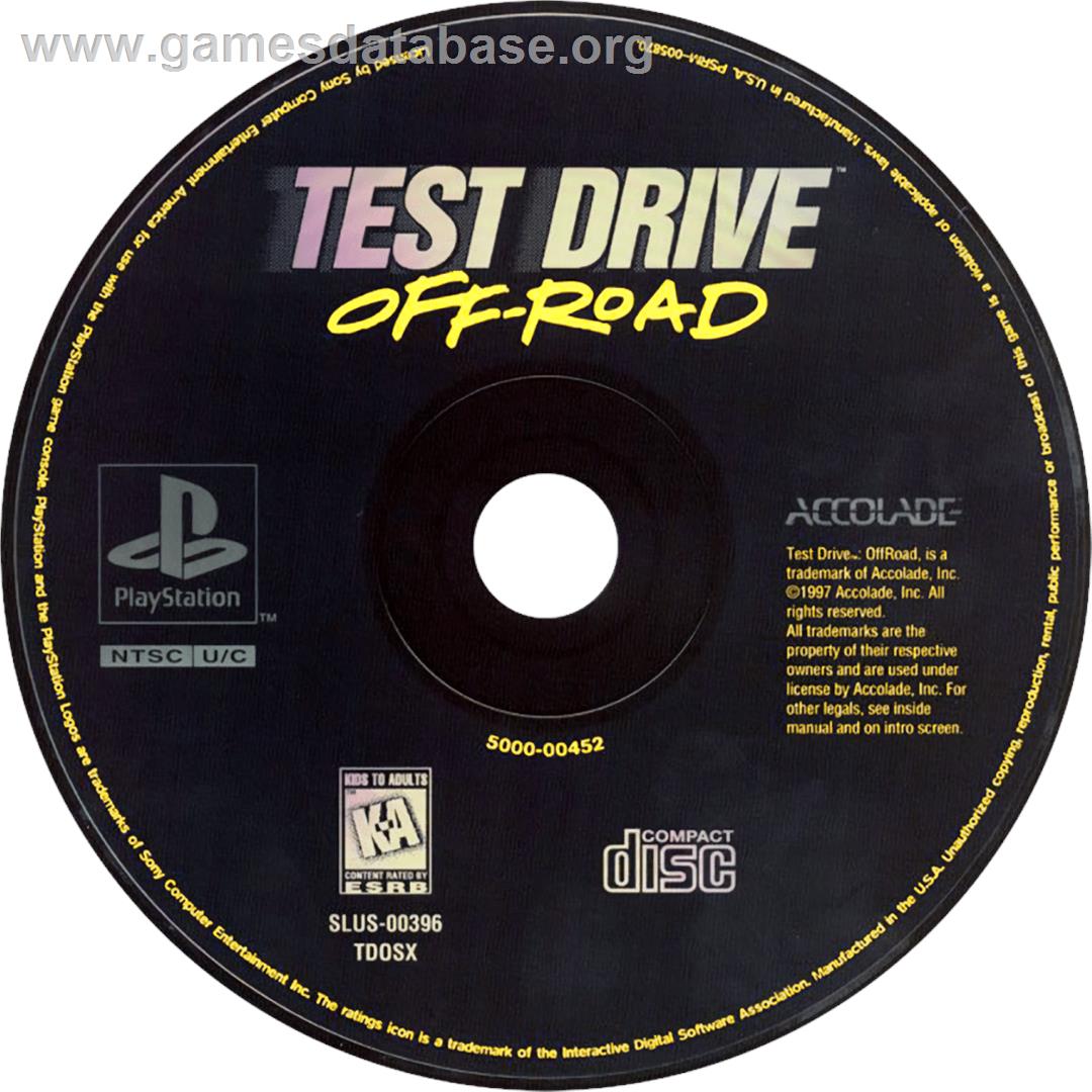 Test Drive: Off-Road - Sony Playstation - Artwork - Cartridge