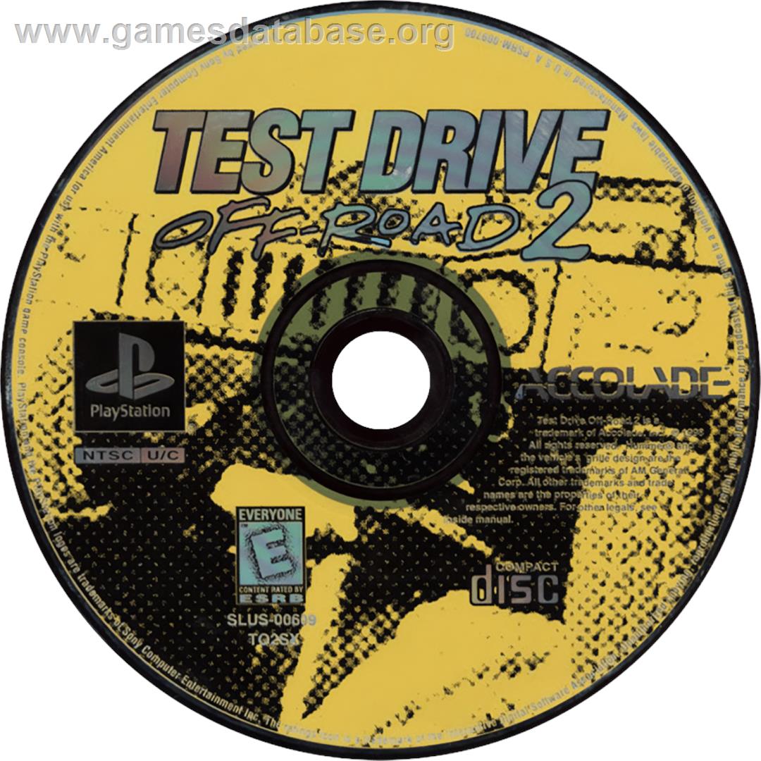 Test Drive: Off-Road 2 - Sony Playstation - Artwork - Cartridge